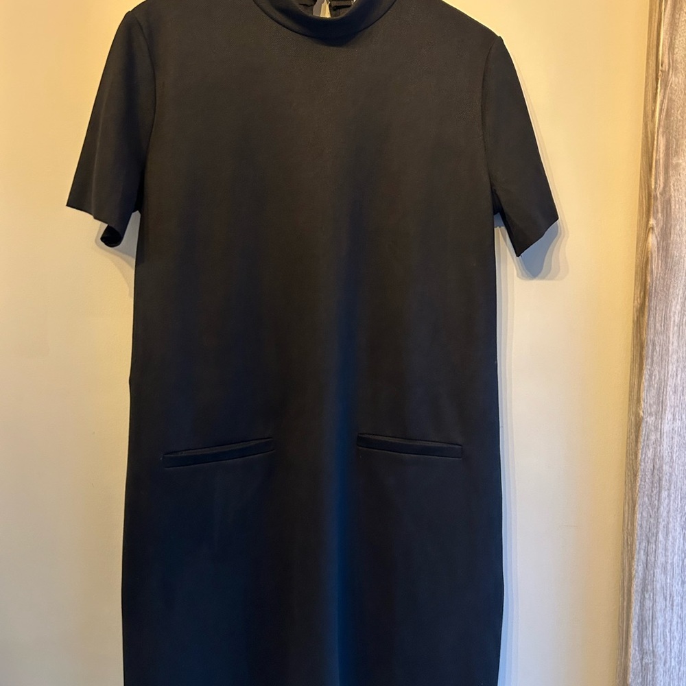 Zara Black Mini Dress with Short Sleeves